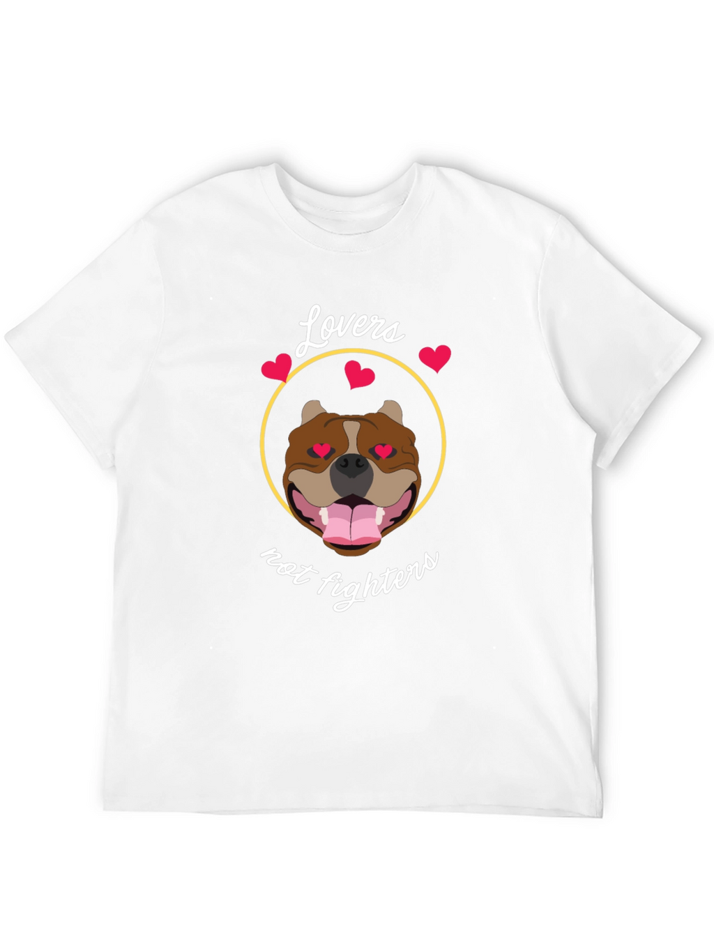 Lovers Not Fighters Pitbull T-Shirt