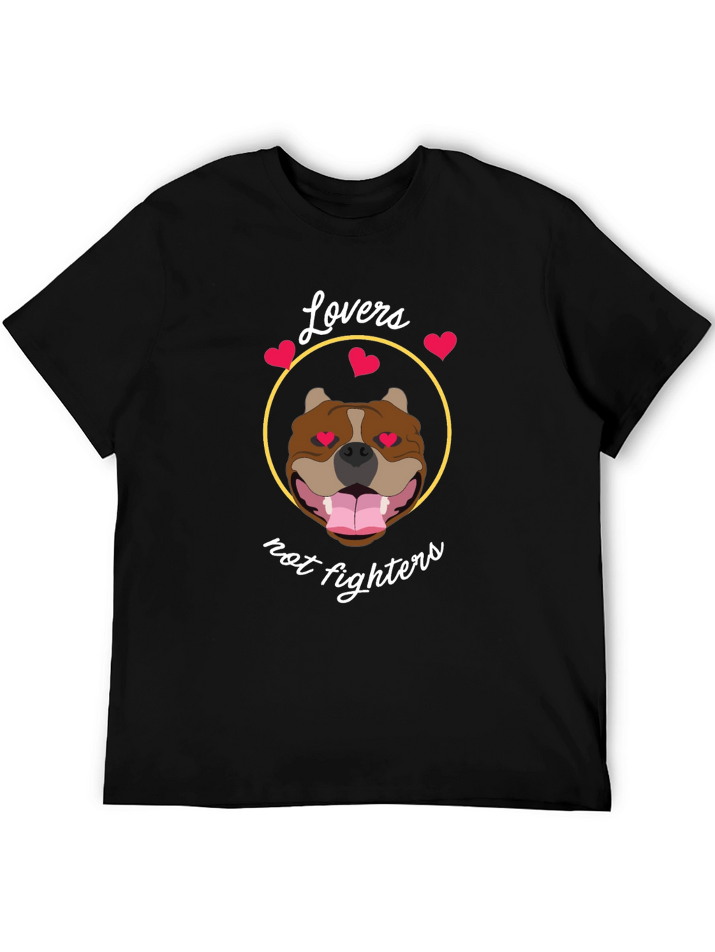 Lovers Not Fighters Pitbull T-Shirt
