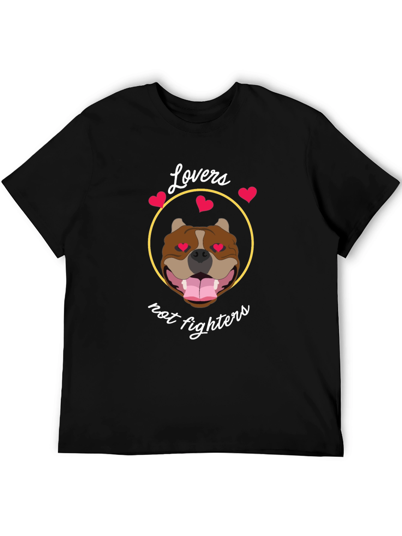 Lovers Not Fighters Pitbull T-Shirt