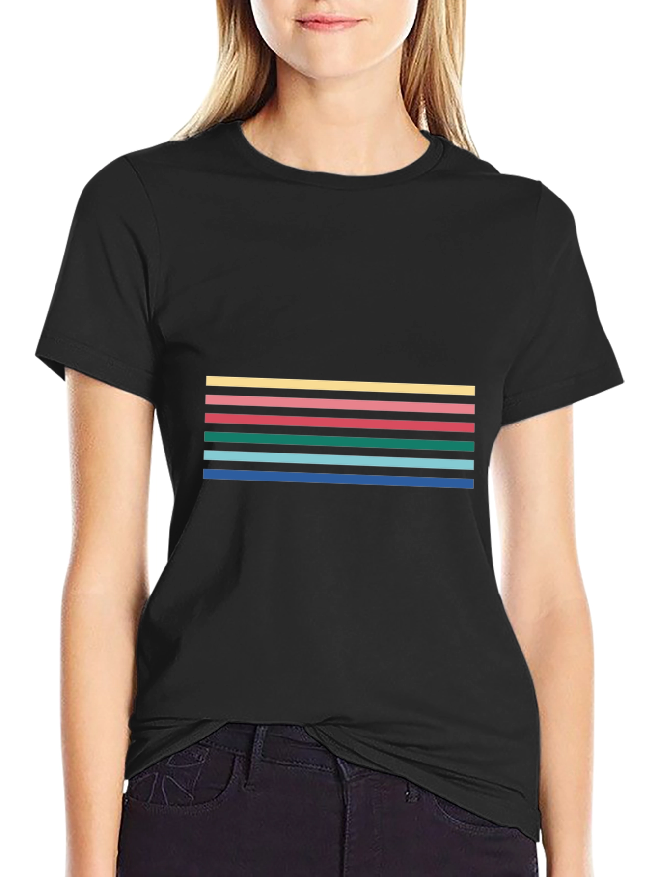 Striped Graphic Tee - Casual Comfort