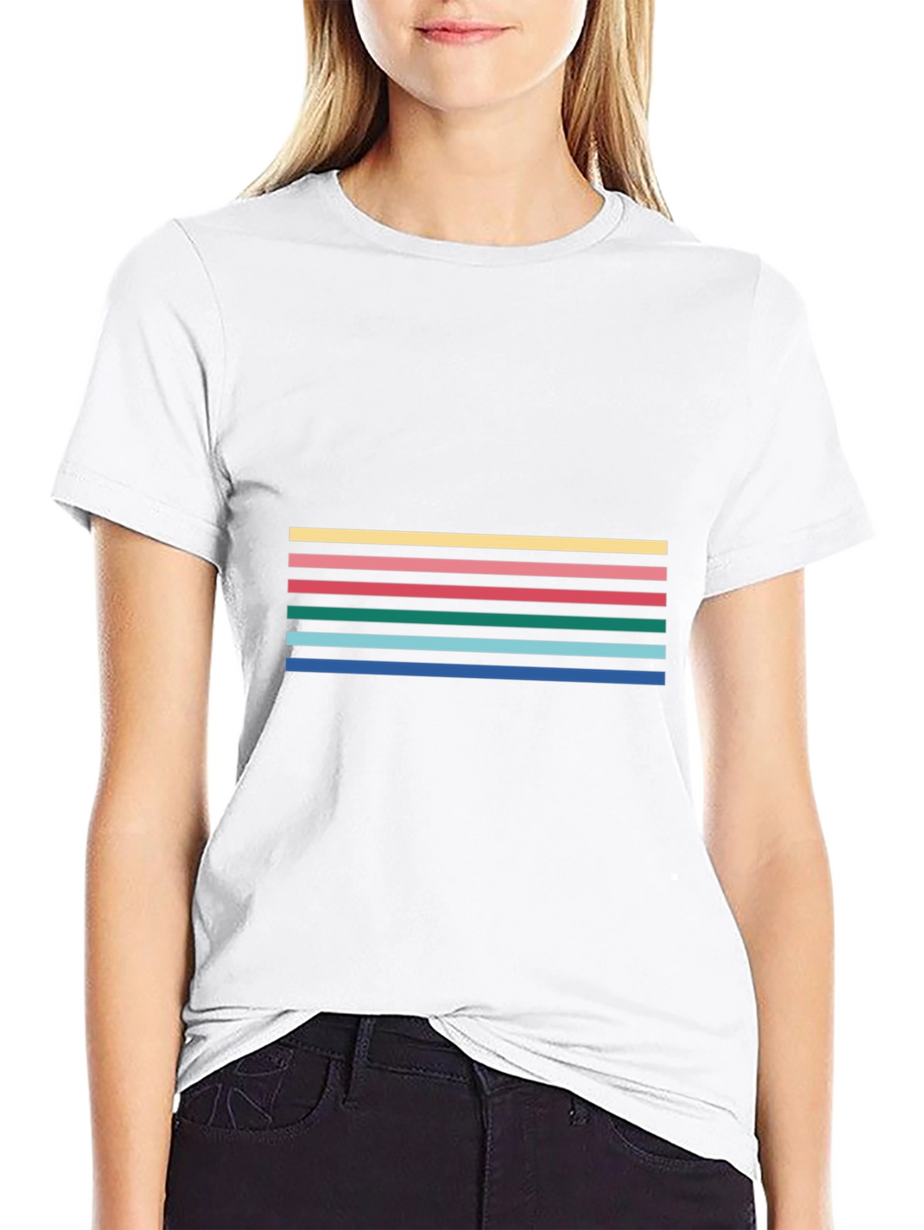 Striped Graphic Tee - Casual Comfort