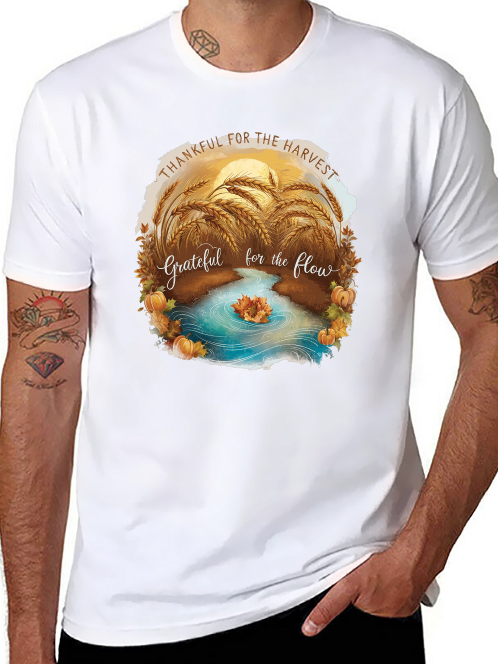 Harvest T-Shirt: Thankful for the Flow Graphic Tee