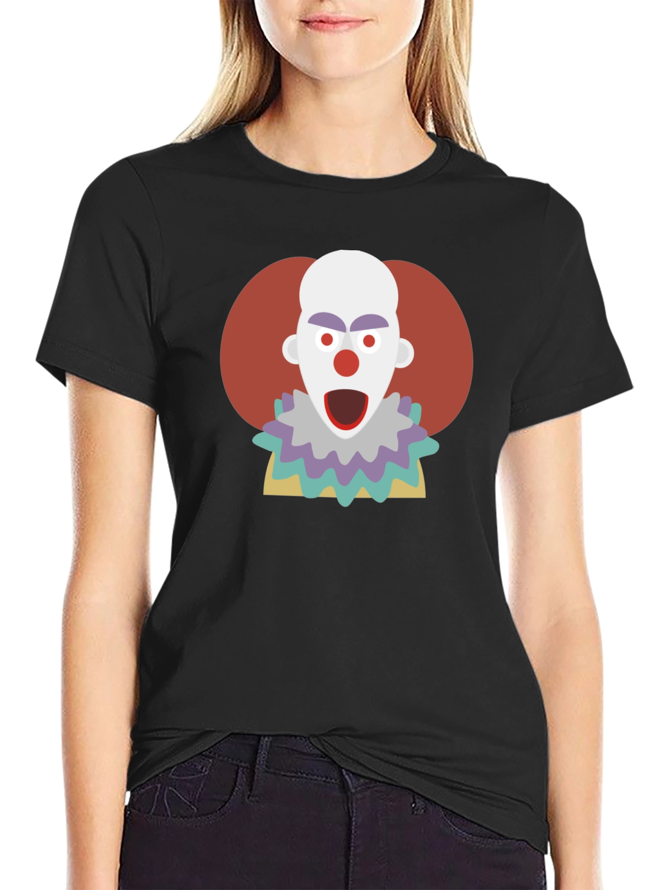 Clown Graphic T-Shirt - Mens Crew Neck Tee