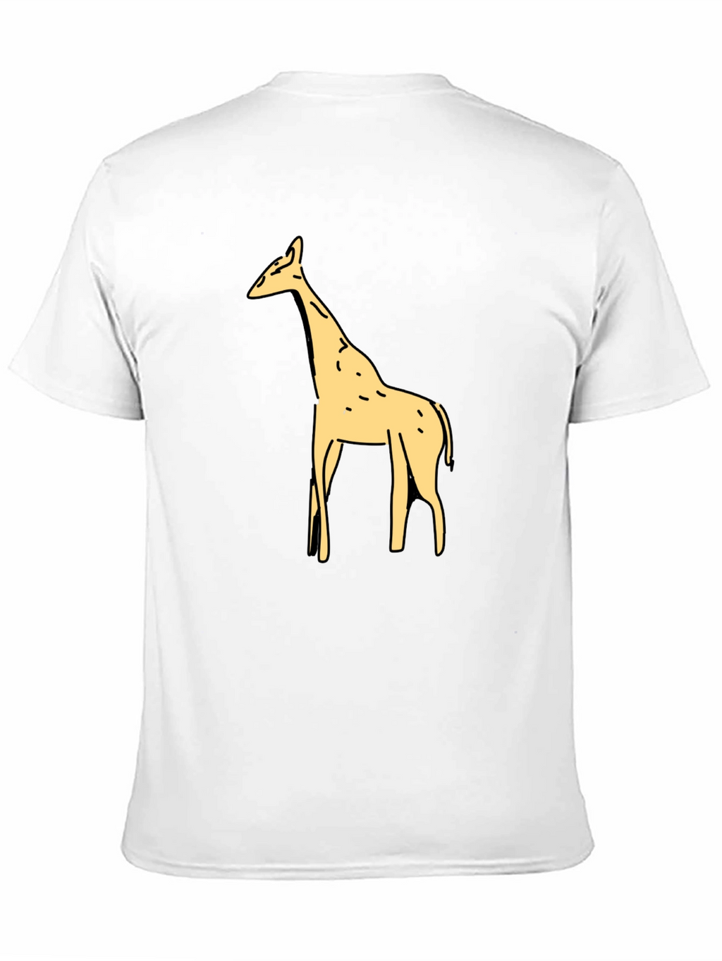 Giraffe Graphic Tee - Black Cotton T-Shirt