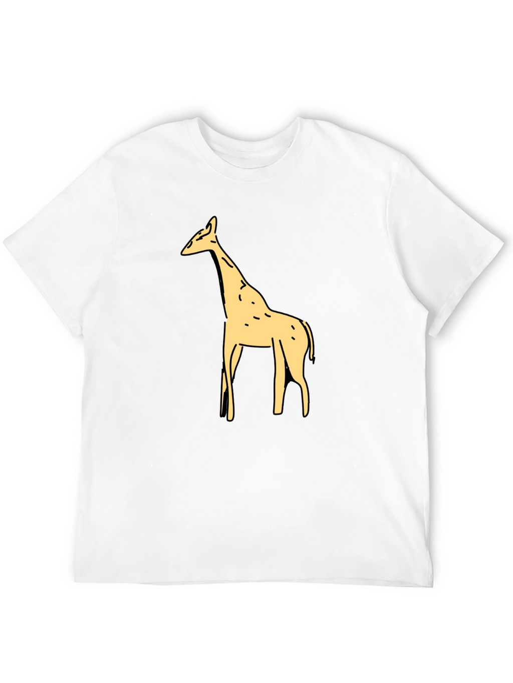 Giraffe Graphic Tee - Black Cotton T-Shirt
