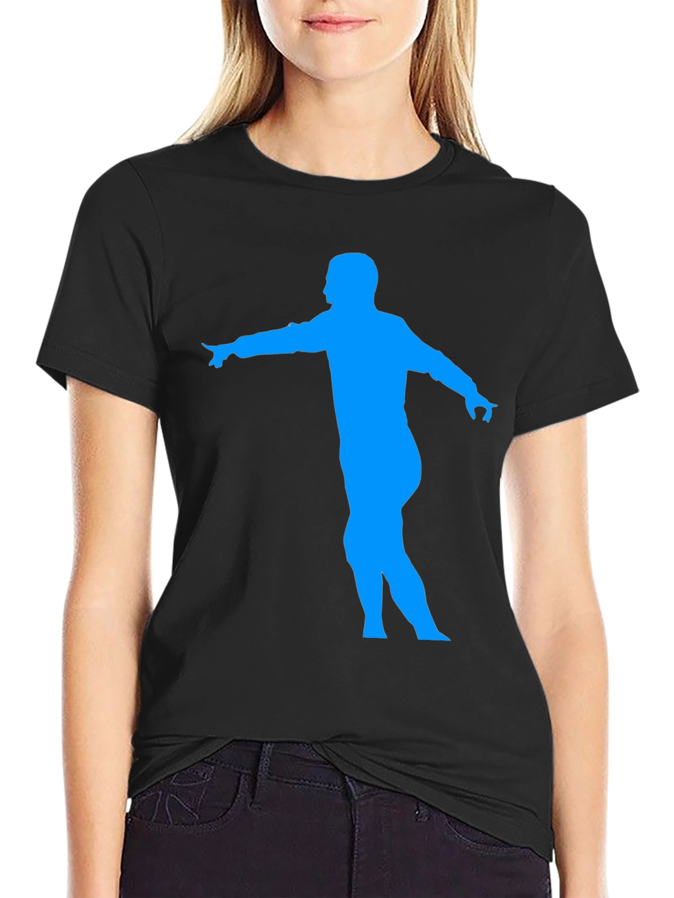 Dancing Man Graphic Tee - Black