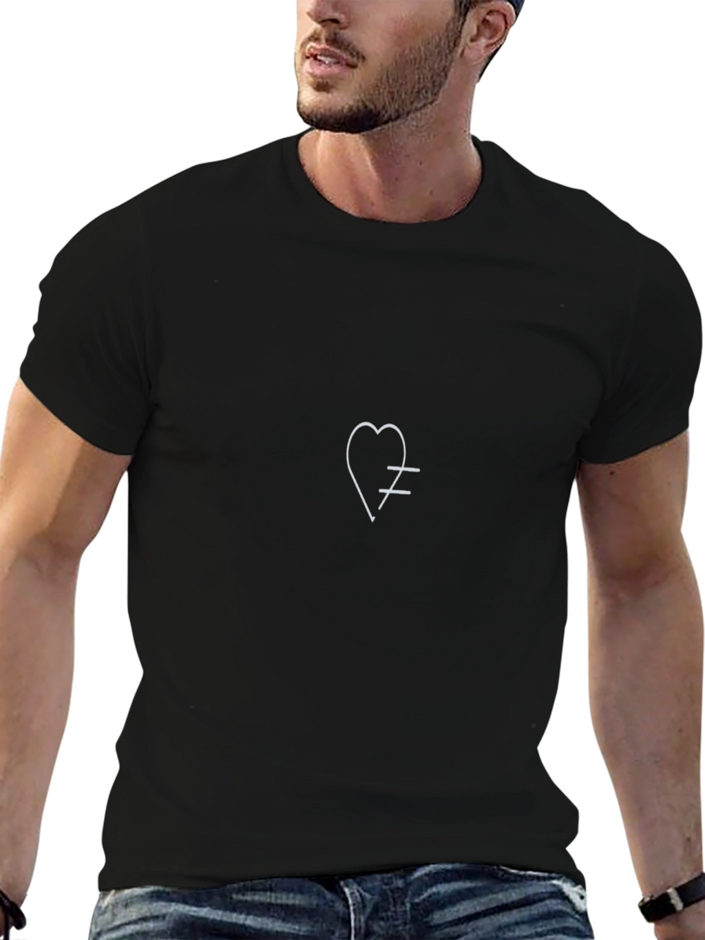 Heart Equality Graphic Tee - Mens Black T-Shirt