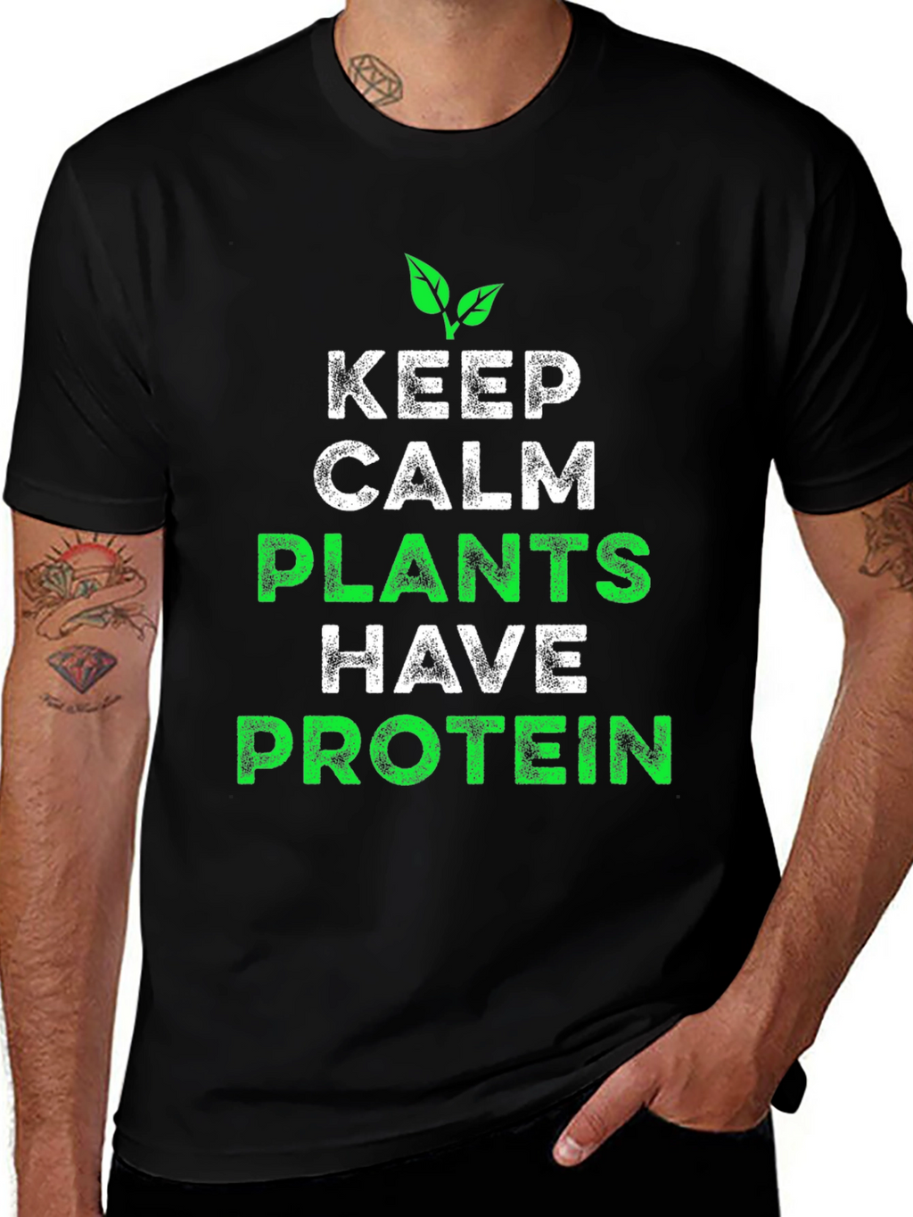 Vegan Protein T-Shirt - Keep Calm Plants Have Protein!