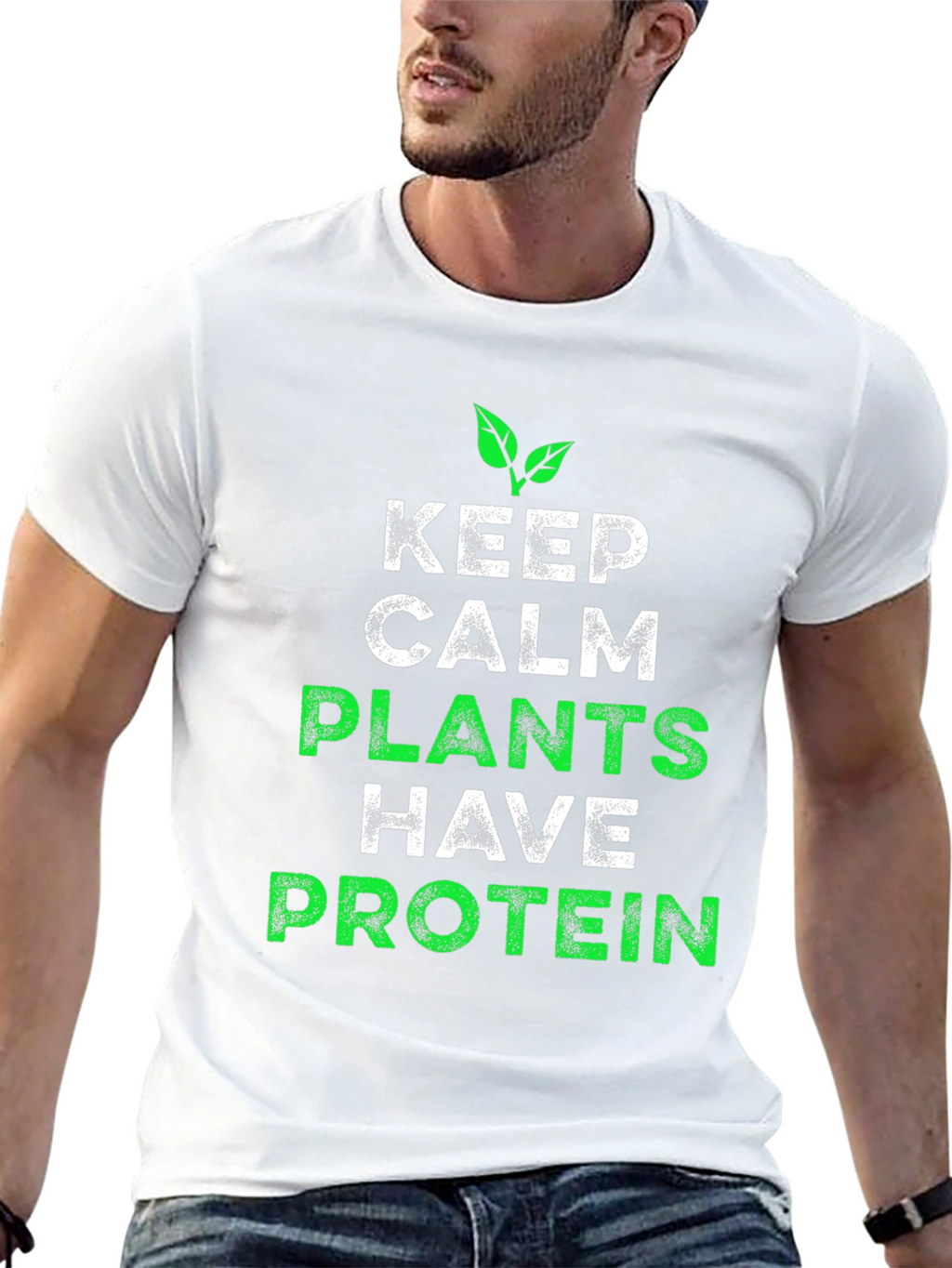 Vegan Protein T-Shirt - Keep Calm Plants Have Protein!