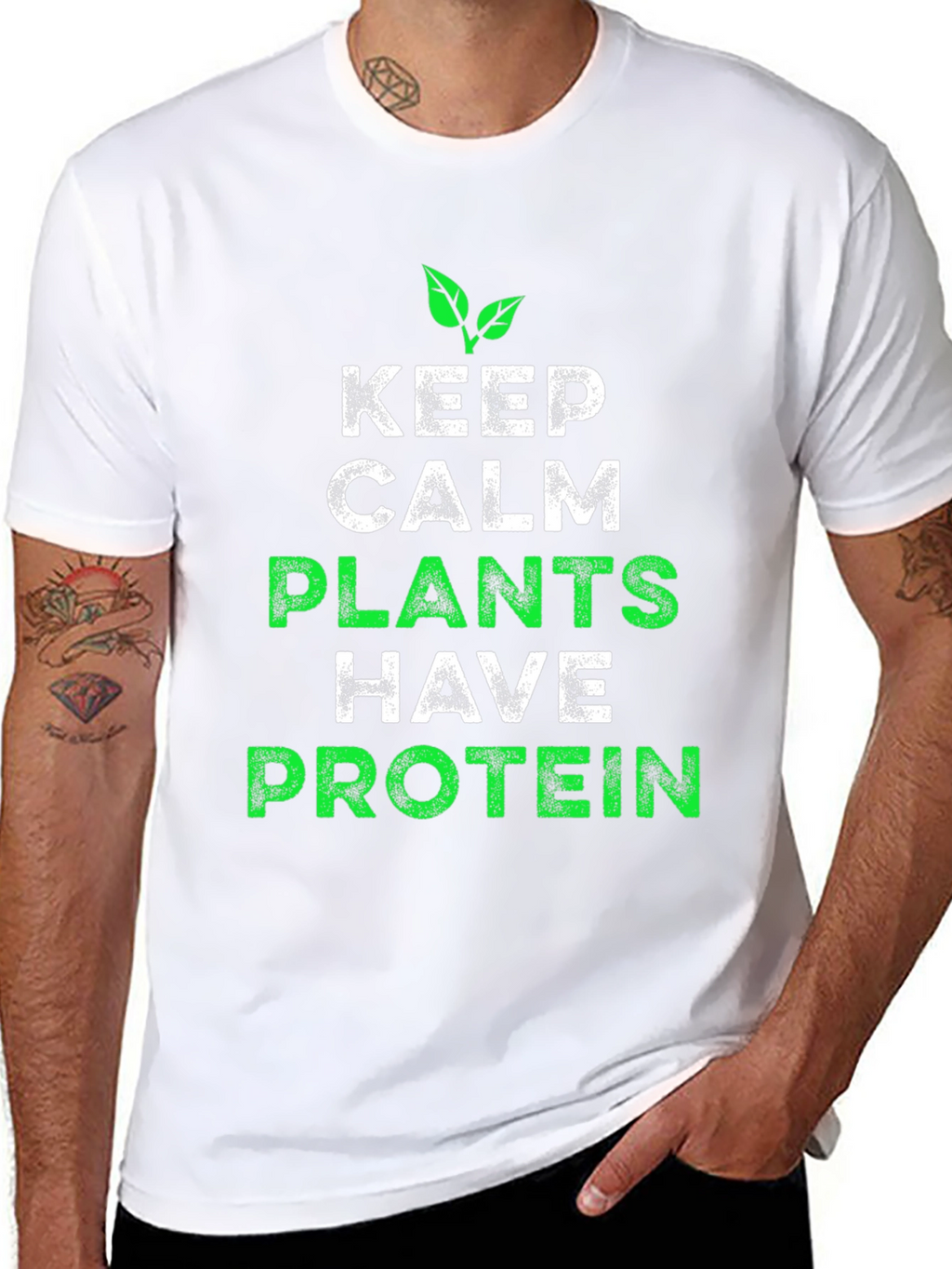Vegan Protein T-Shirt - Keep Calm Plants Have Protein!