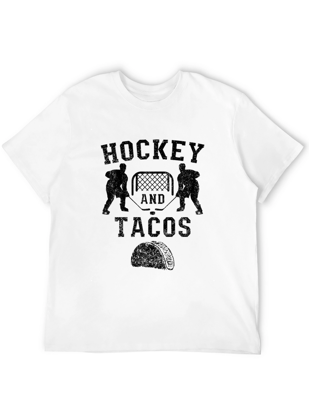 Hockey and Tacos Graphic T-Shirt - Black