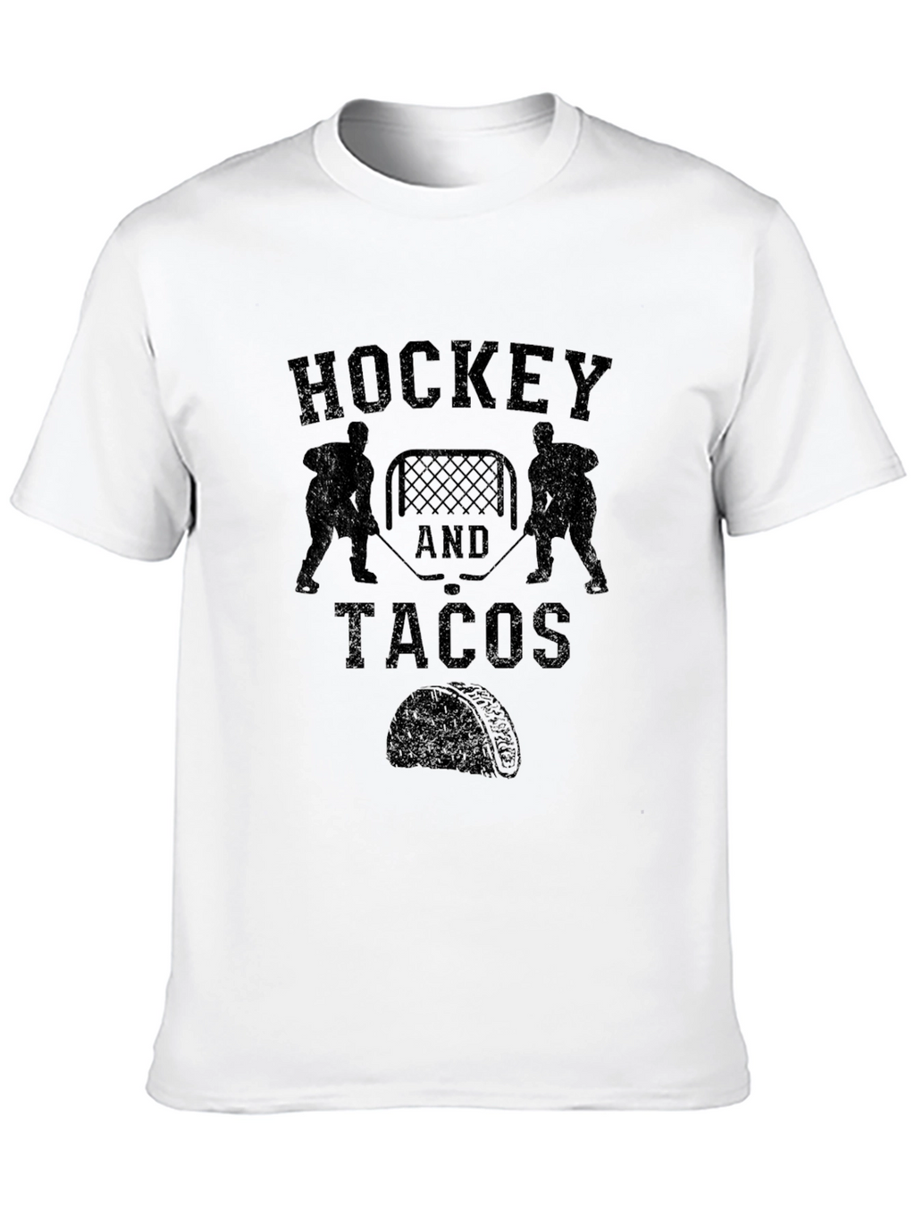 Hockey and Tacos Graphic T-Shirt - Black