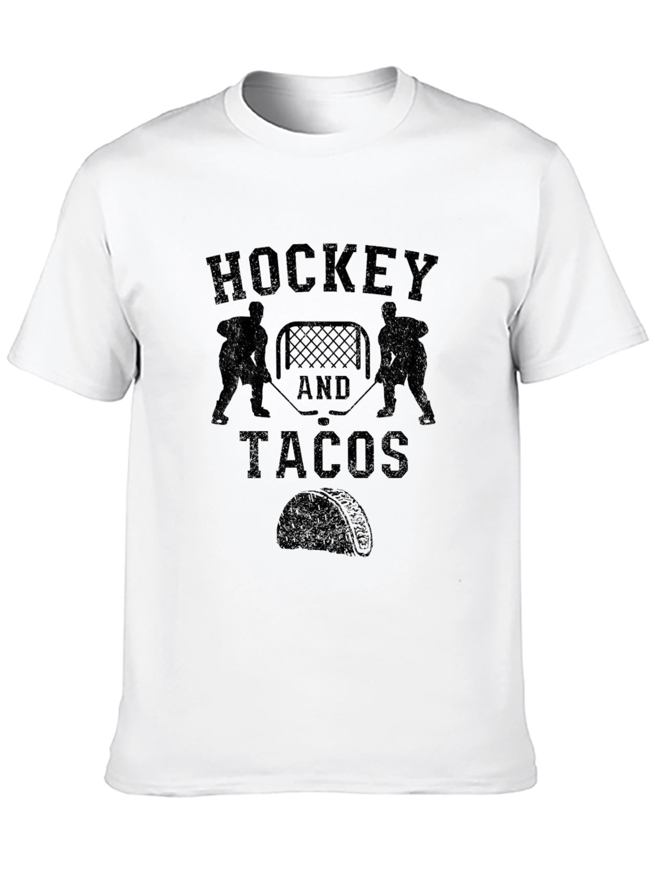 Hockey and Tacos Graphic T-Shirt - Black