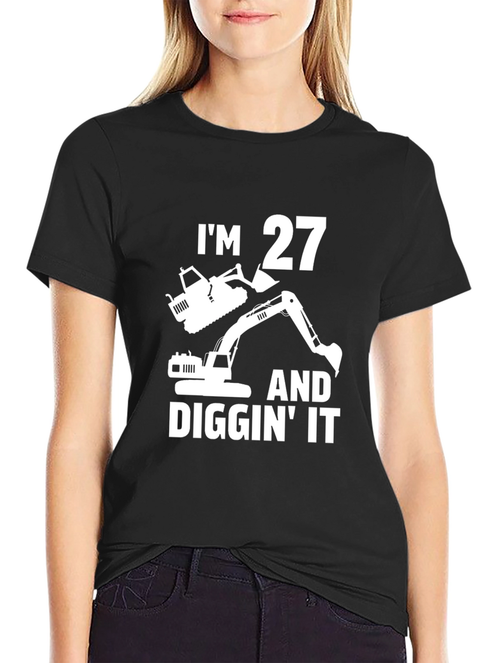 Funny 27th Birthday Excavator T-Shirt