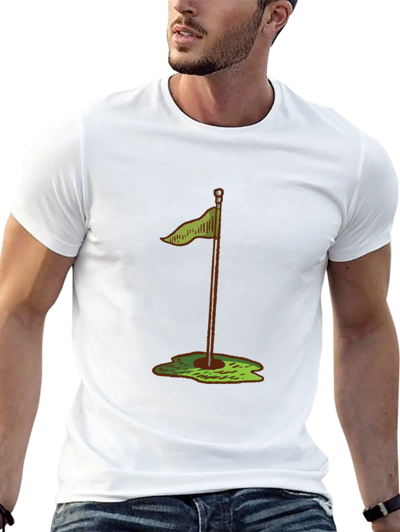 Golf Hole Flag T-Shirt - Stylish & Comfortable