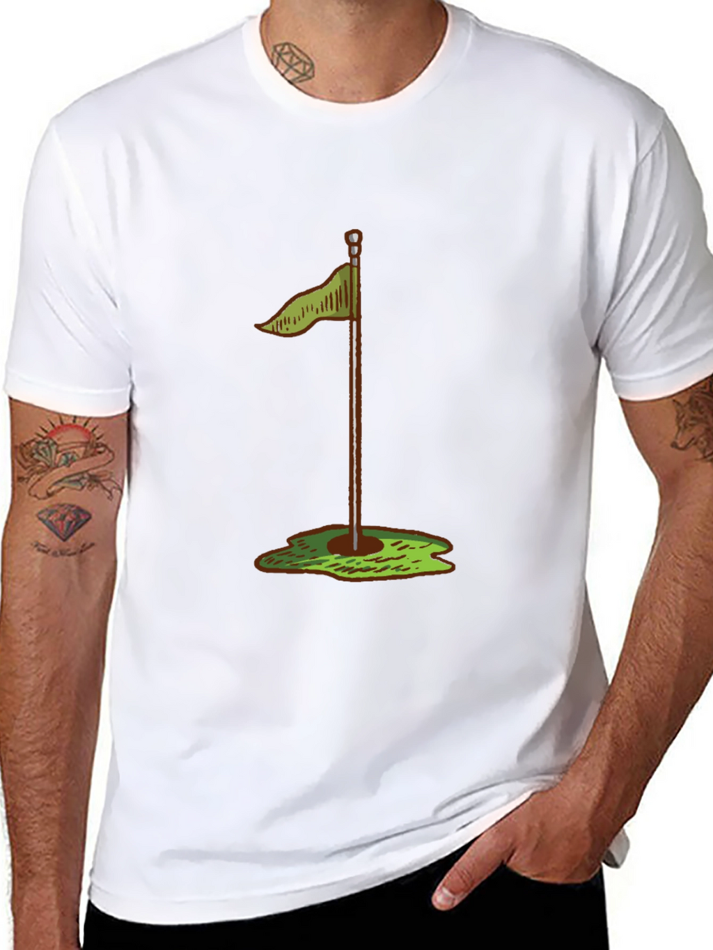 Golf Hole Flag T-Shirt - Stylish & Comfortable