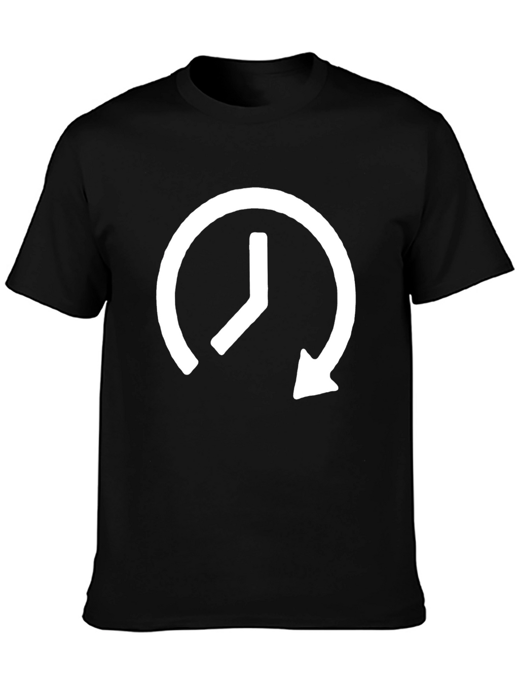 Modern Time Loop Graphic Black Tee