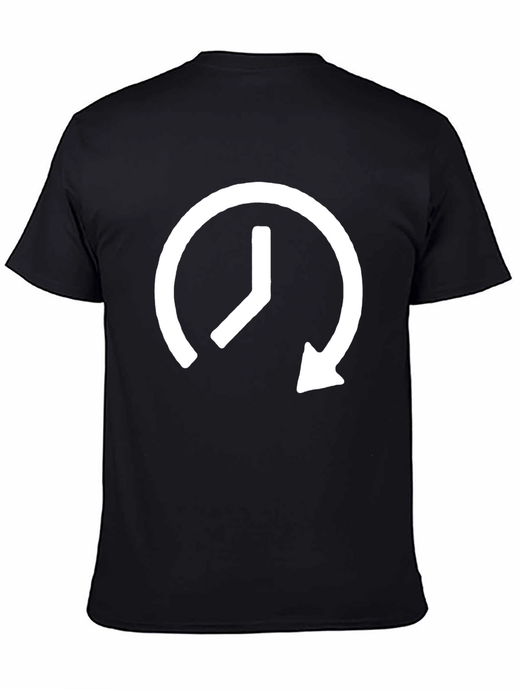 Modern Time Loop Graphic Black Tee