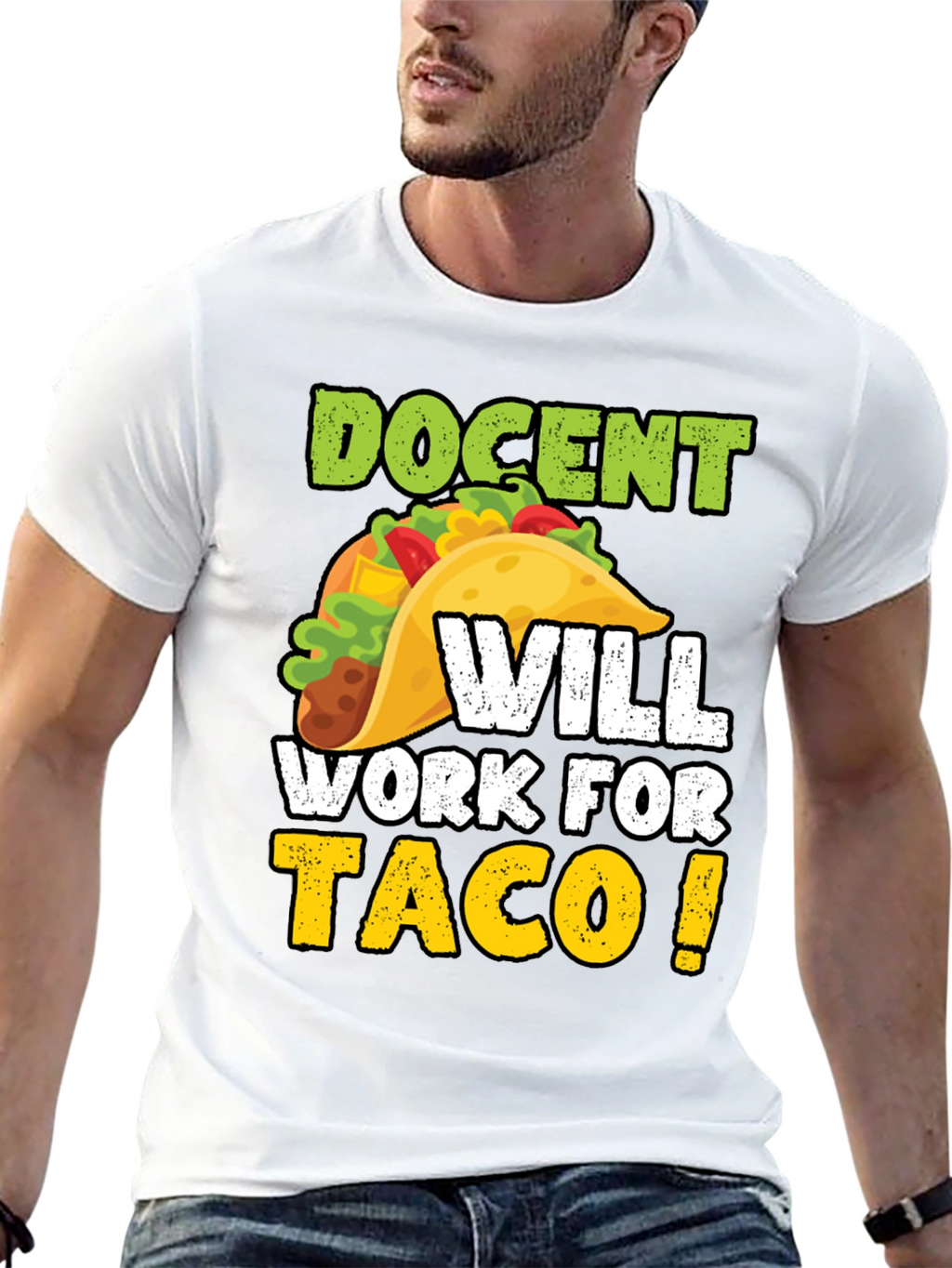 Docent Will Work For Tacos Graphic Tee