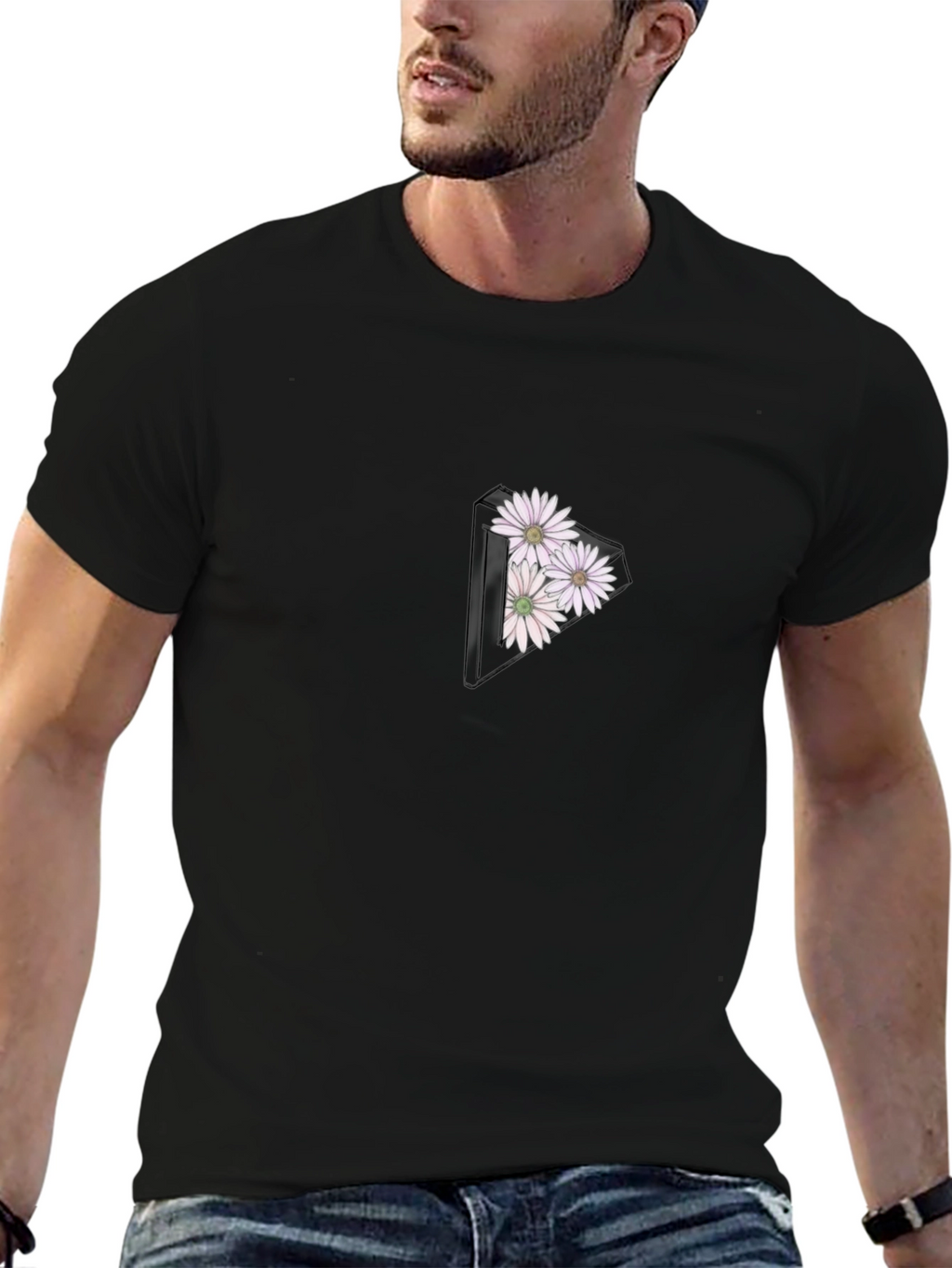 Floral Diamond Pocket Graphic Tee