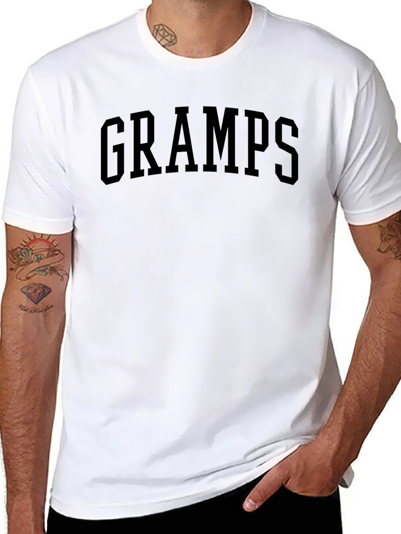 Gramps Black Crewneck T-Shirt - Classic & Comfy