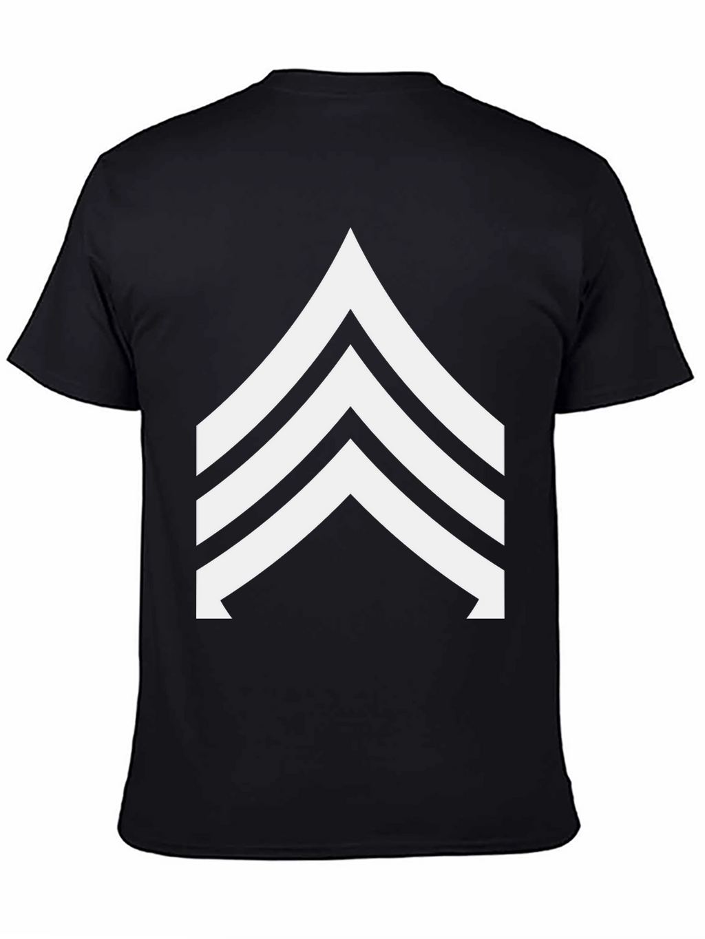 Sergeant Stripes Graphic Tee - Black Cotton Blend T-Shirt