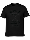 Ice Hockey Girl T-Shirt - Stronger Than Most Men