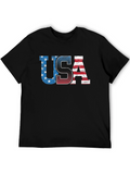 USA Flag Graphic T-Shirt - Patriotic American Pride