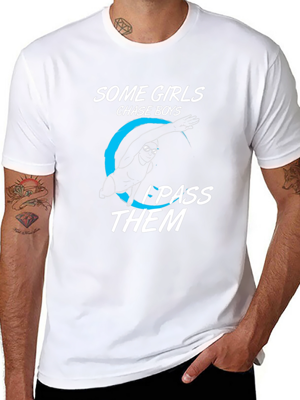Funny Swimmer Graphic T-Shirt