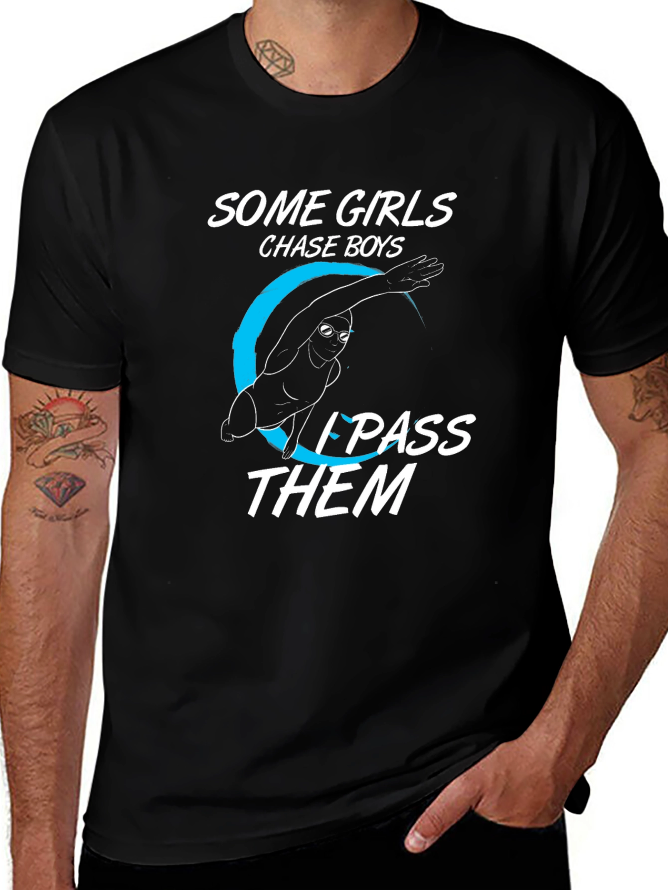 Funny Swimmer Graphic T-Shirt
