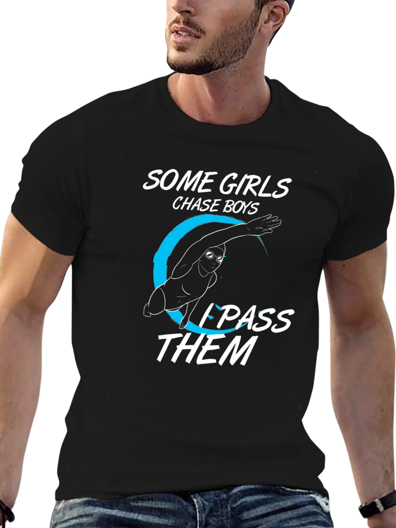 Funny Swimmer Graphic T-Shirt