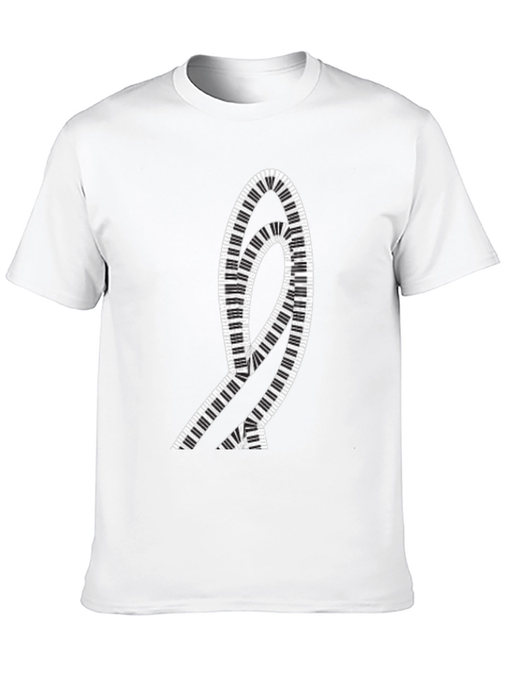 Musical Keys Graphic Tee - Black Cotton T-Shirt