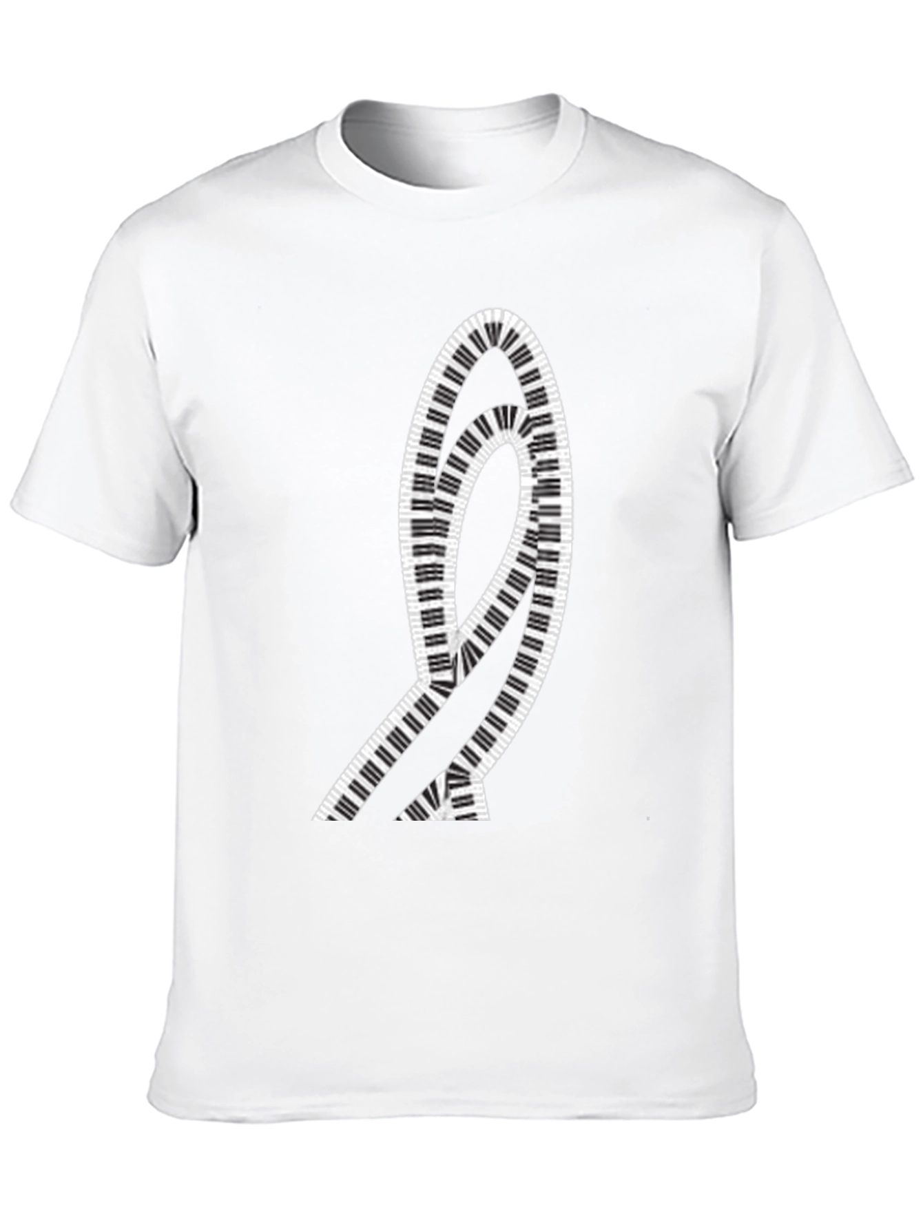 Musical Keys Graphic Tee - Black Cotton T-Shirt