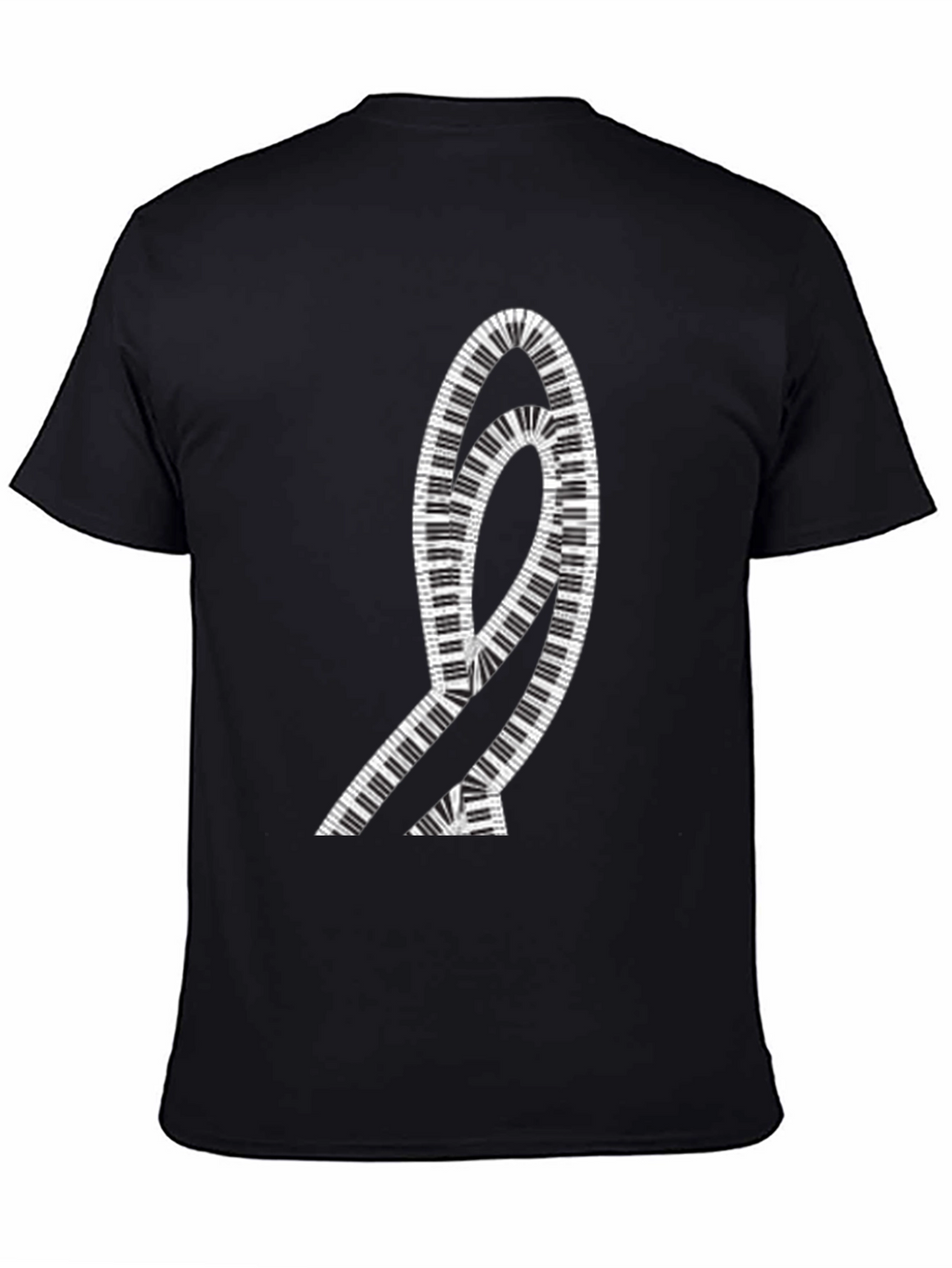 Musical Keys Graphic Tee - Black Cotton T-Shirt