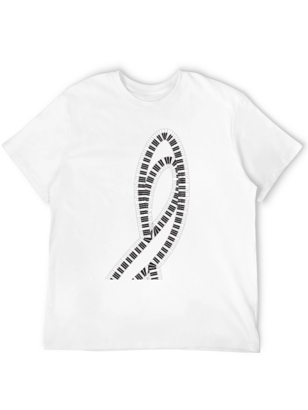 Musical Keys Graphic Tee - Black Cotton T-Shirt
