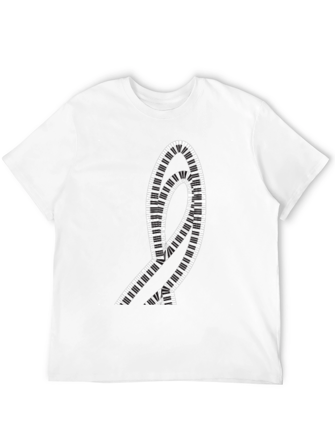 Musical Keys Graphic Tee - Black Cotton T-Shirt
