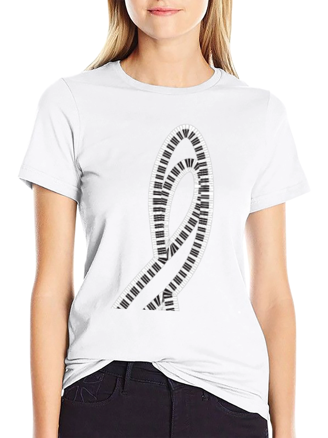 Musical Keys Graphic Tee - Black Cotton T-Shirt