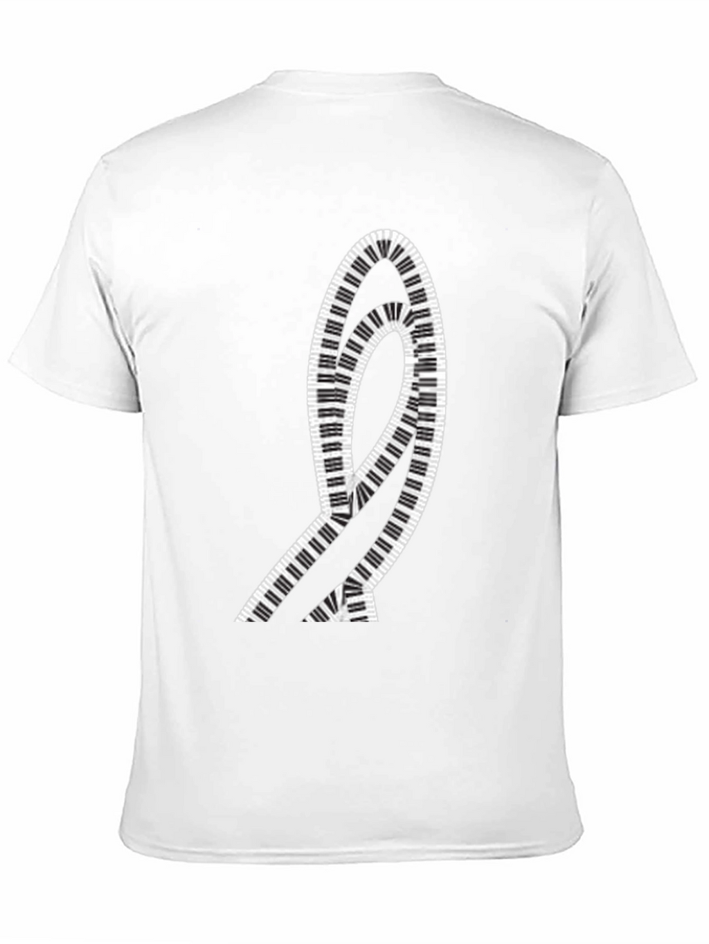 Musical Keys Graphic Tee - Black Cotton T-Shirt