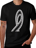 Musical Keys Graphic Tee - Black Cotton T-Shirt