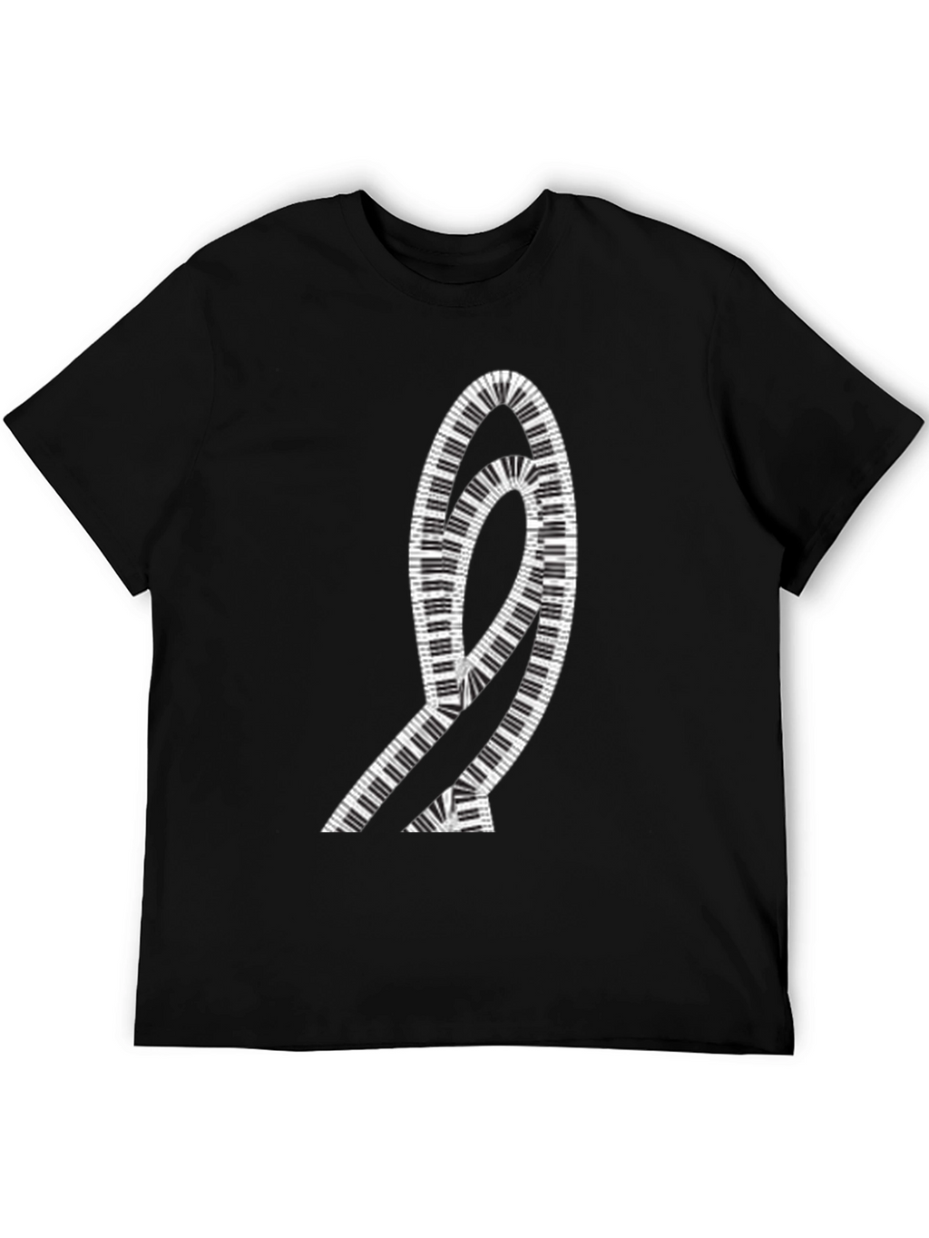 Musical Keys Graphic Tee - Black Cotton T-Shirt