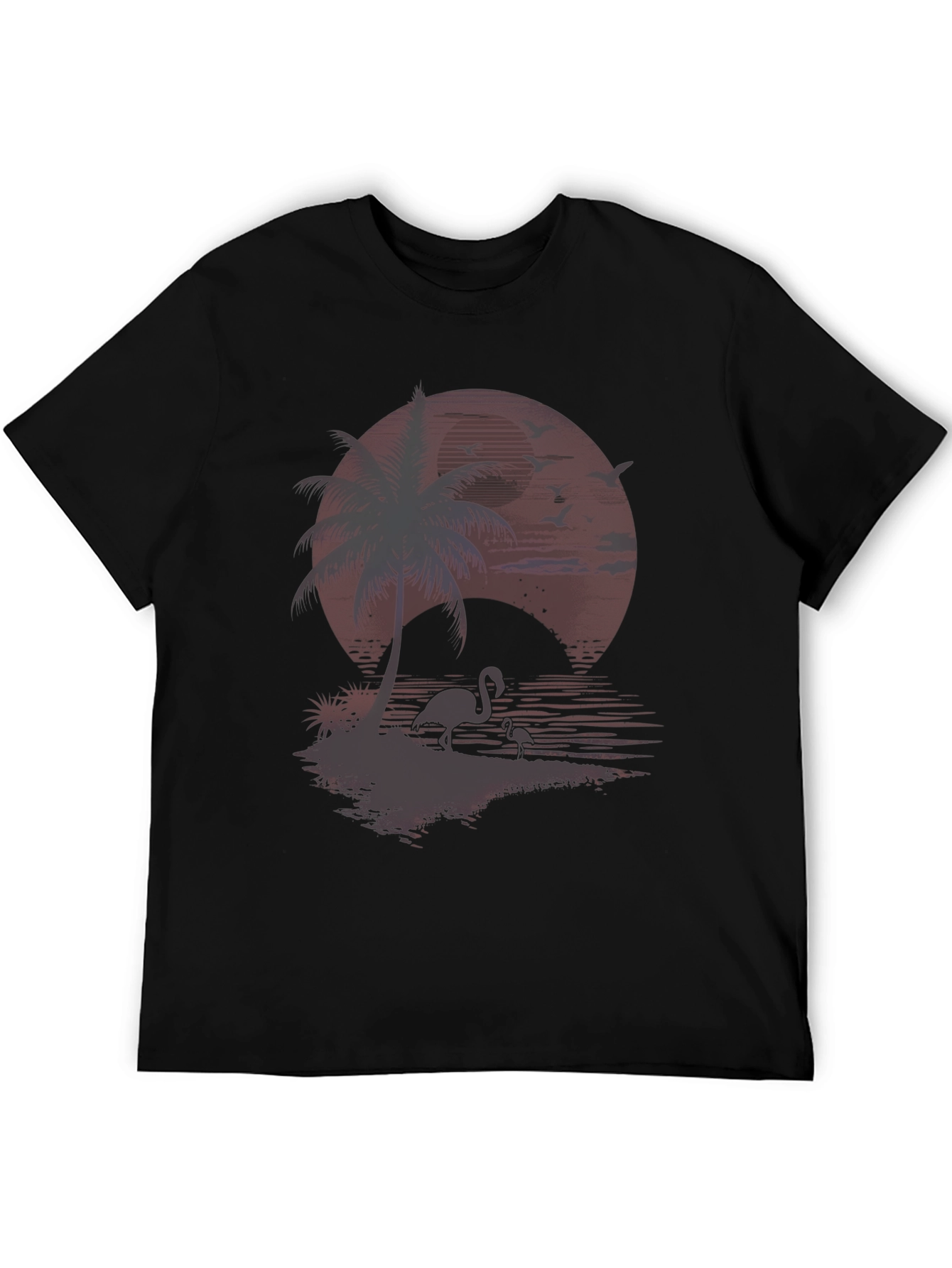 Sunset Flamingo Graphic T-Shirt