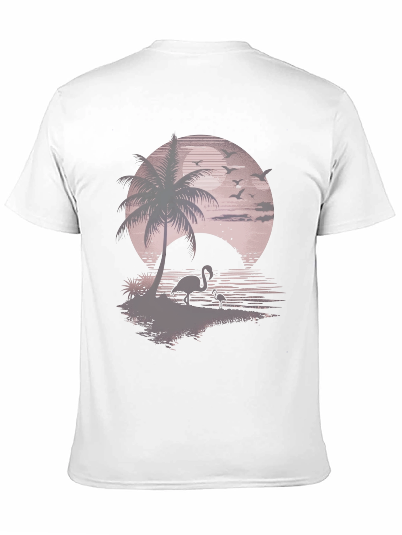 Sunset Flamingo Graphic T-Shirt