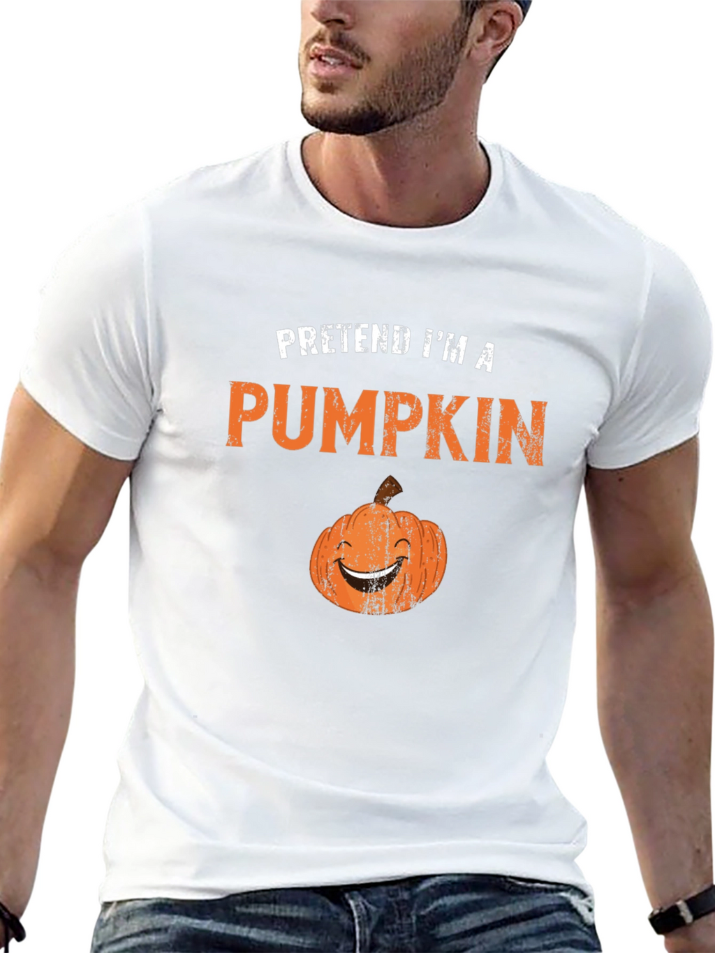 Pretend Im A Pumpkin Halloween T-Shirt