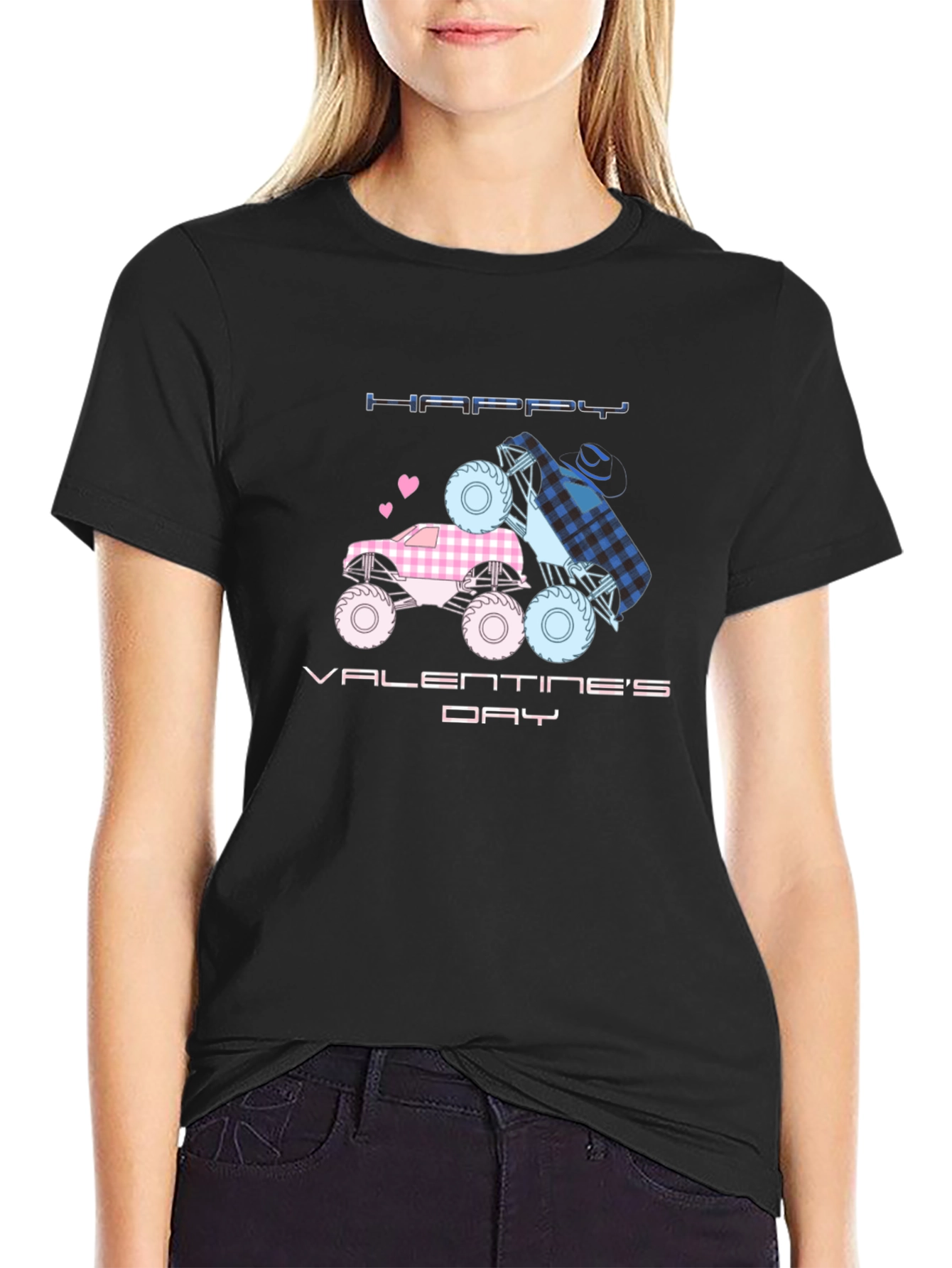 Happy Valentines Day Monster Truck T-Shirt
