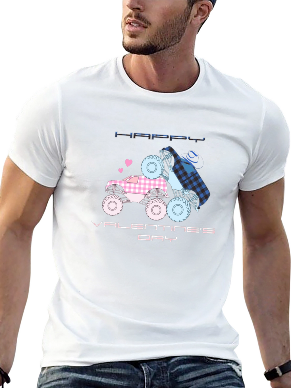 Happy Valentines Day Monster Truck T-Shirt