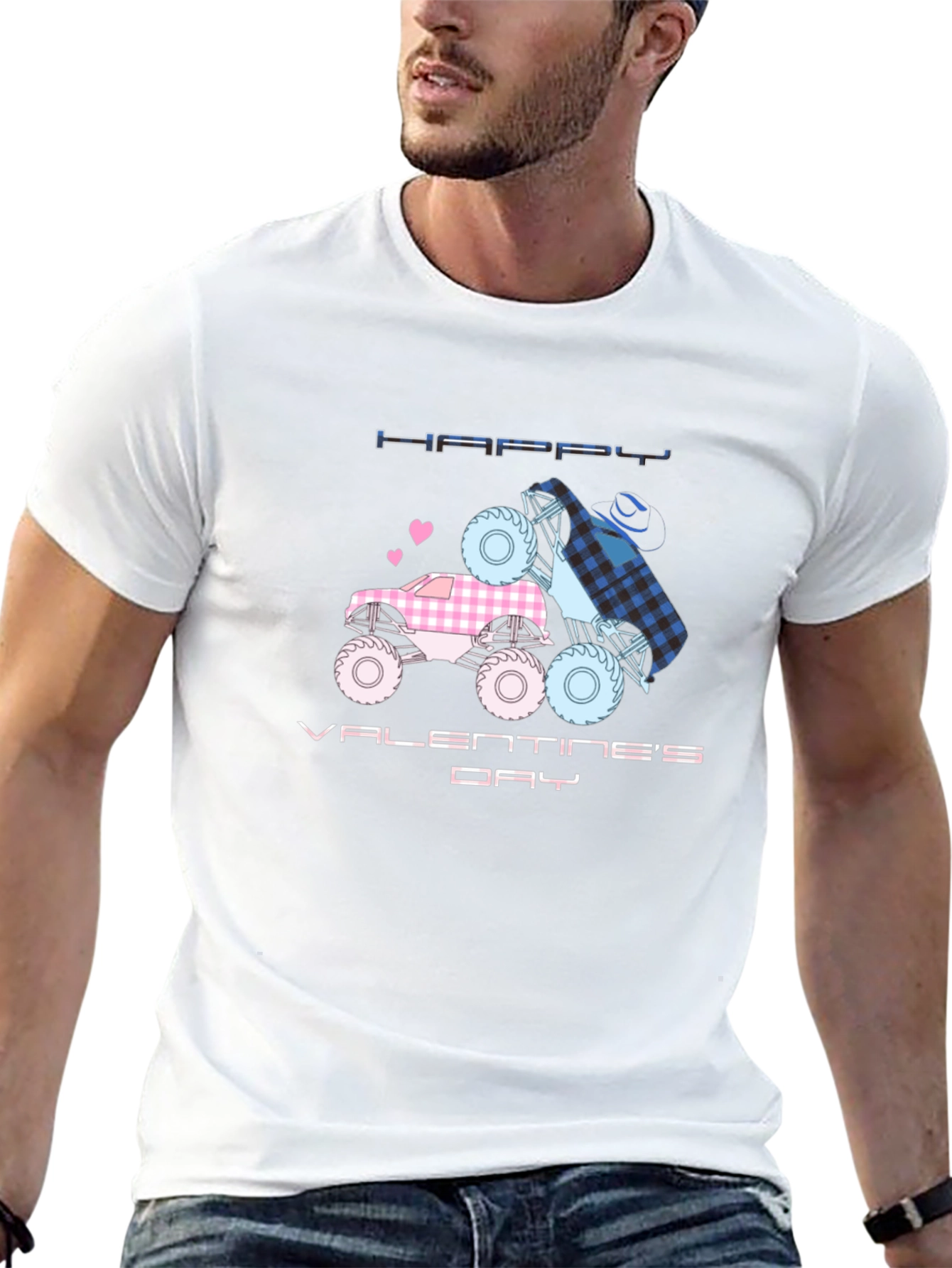 Happy Valentines Day Monster Truck T-Shirt