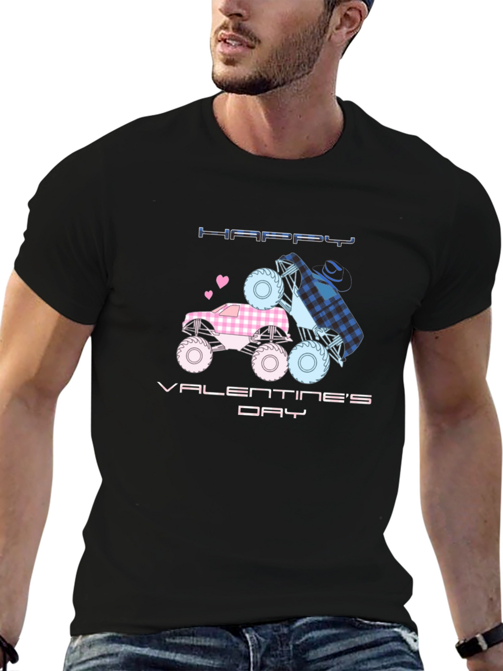 Happy Valentines Day Monster Truck T-Shirt