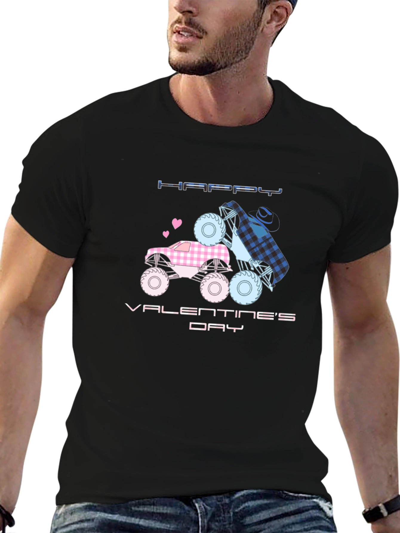 Happy Valentines Day Monster Truck T-Shirt