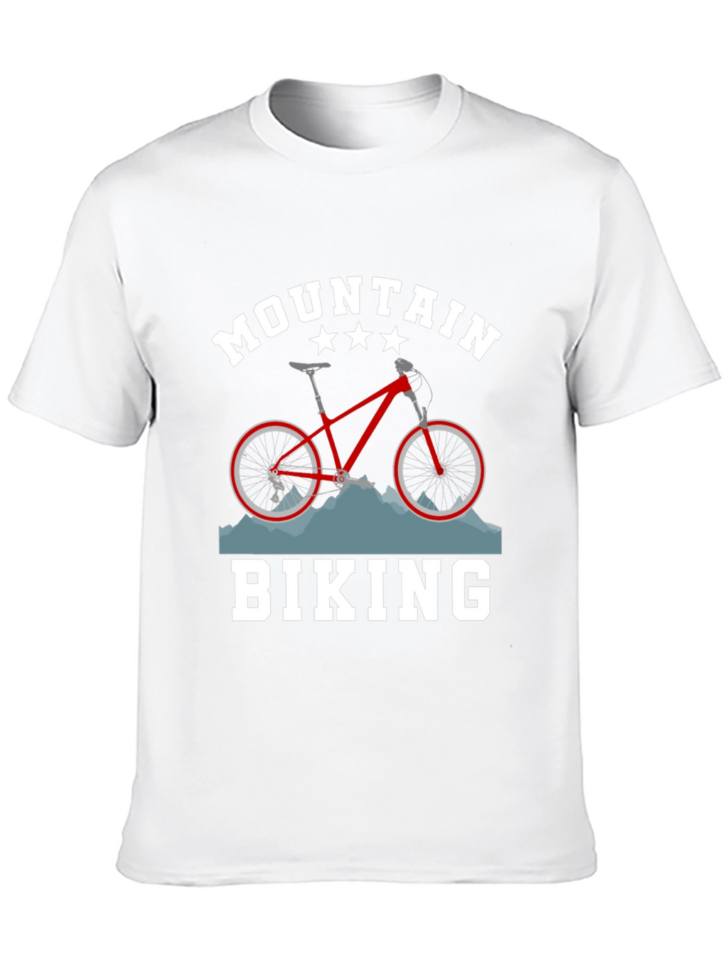 Mountain Biking Graphic T-Shirt - Black