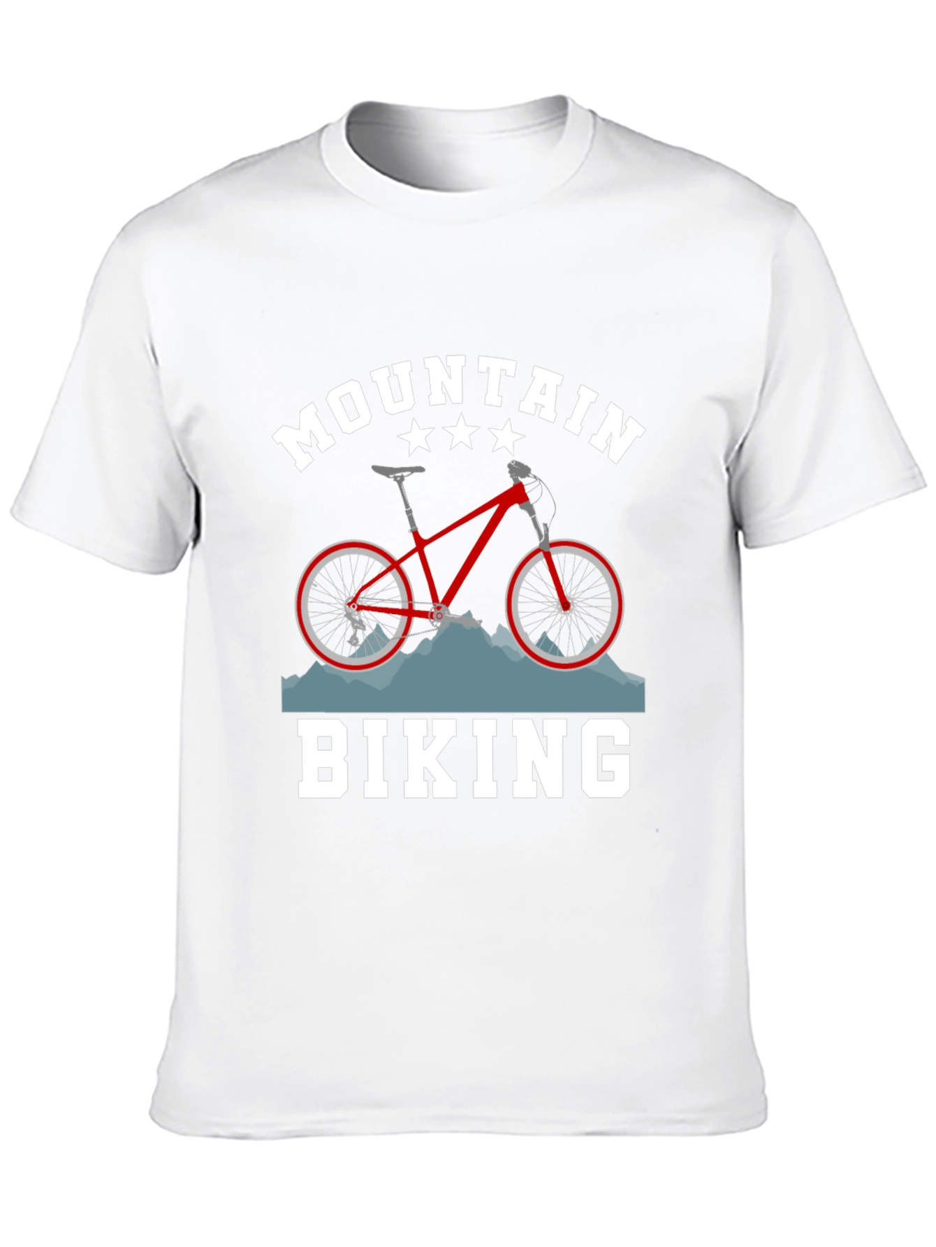 Mountain Biking Graphic T-Shirt - Black